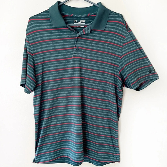 Under Armour Other - Men’s Under Armour Golf Polo Shirt Loose Fit Athletic Golf Shirt Collared Green